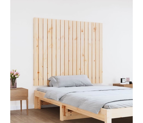 Cabecero de cama de pared madera maciza de pino 108x3x90 cm