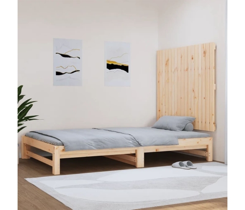 Cabecero de cama de pared madera maciza de pino 108x3x90 cm