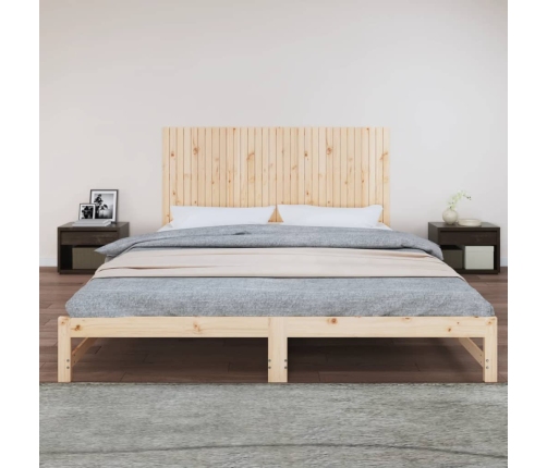 Cabecero de cama de pared madera maciza de pino 204x3x90 cm