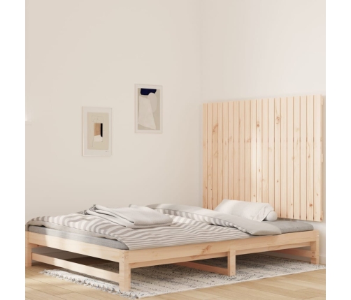 vidaXL Cabecero de cama de pared madera maciza de pino 127,5x3x90 cm