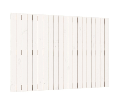 vidaXL Cabecero de cama pared madera maciza pino blanco 127,5x3x90 cm