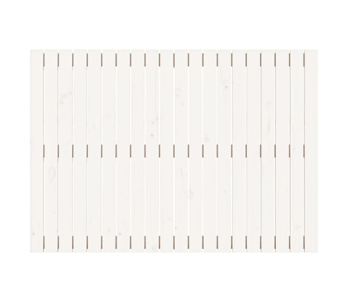 vidaXL Cabecero de cama pared madera maciza pino blanco 127,5x3x90 cm