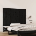 Cabecero de cama de pared madera maciza pino negro 127,5x3x90cm