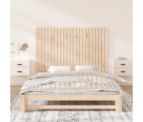 Cabecero de cama de pared madera maciza de pino 147x3x90 cm