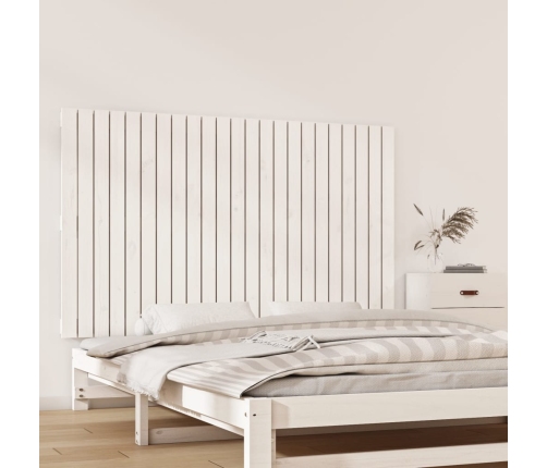 vidaXL Cabecero de cama de pared madera maciza pino blanco 147x3x90 cm