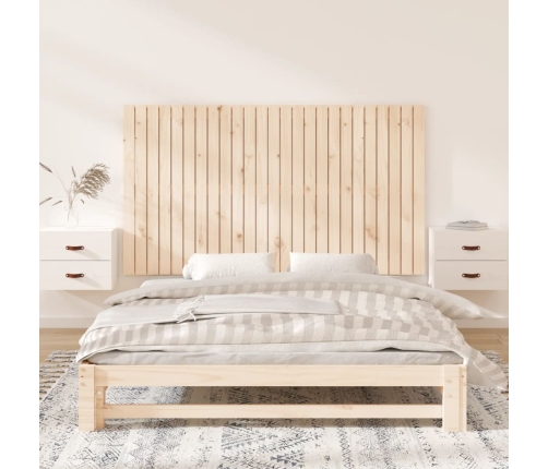 Cabecero de cama de pared madera maciza de pino 159,5x3x90 cm