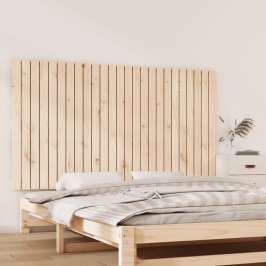 Cabecero de cama de pared madera maciza de pino 159,5x3x90 cm