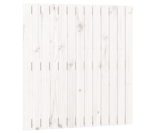 Cabecero de cama pared madera maciza pino blanco 82,5x3x90 cm