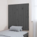 Cabecero de cama de pared madera maciza pino gris 82,5x3x90 cm