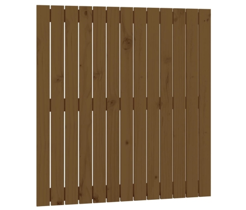 vidaXL Cabecero cama pared madera maciza pino marrón miel 82,5x3x90 cm