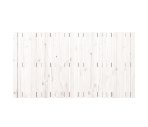 Cabecero de cama de pared madera maciza pino blanco 166x3x90 cm