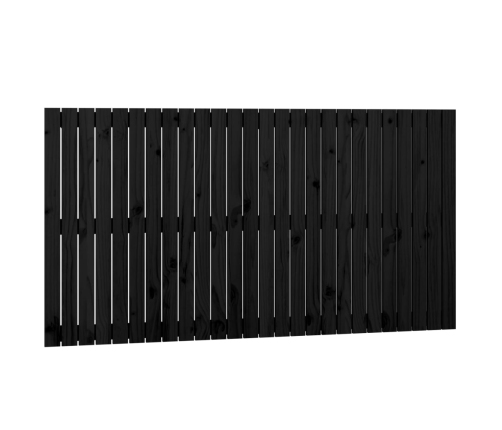 vidaXL Cabecero de cama de pared madera maciza pino negro 166x3x90 cm