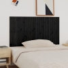 vidaXL Cabecero de cama de pared madera maciza pino negro 166x3x90 cm