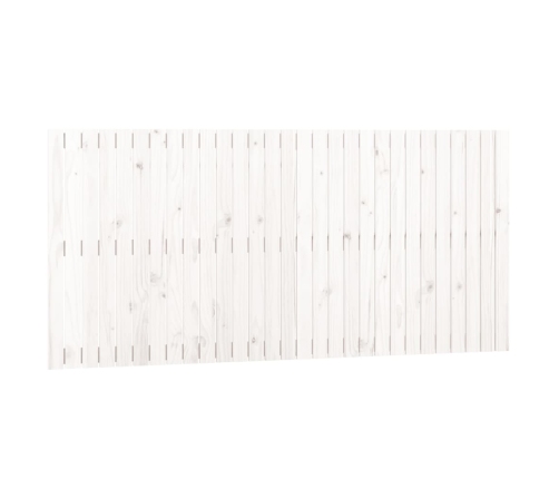 Cabecero de cama de pared madera maciza pino blanco 185x3x90 cm