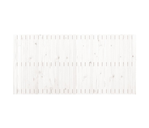 Cabecero de cama de pared madera maciza pino blanco 185x3x90 cm