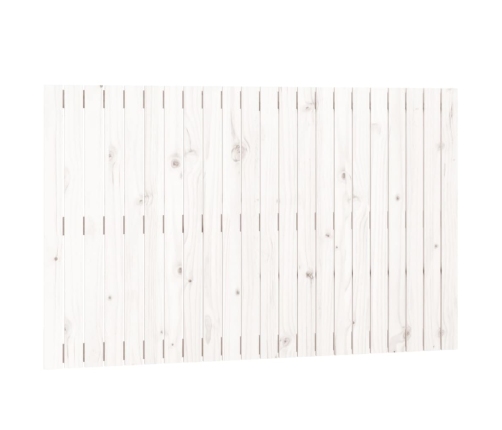 Cabecero de cama de pared madera maciza pino blanco 140x3x90 cm