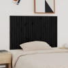 Cabecero de cama de pared madera maciza pino negro 140x3x90 cm