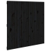 Cabecero de cama de pared madera maciza pino negro 108x3x110 cm