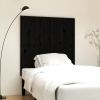 vidaXL Cabecero de cama de pared madera maciza pino negro 108x3x110 cm