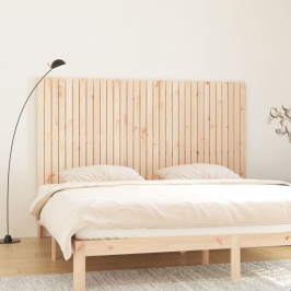 Cabecero de cama de pared madera maciza de pino 204x3x110 cm