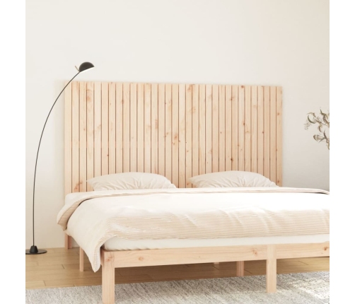 Cabecero de cama de pared madera maciza de pino 204x3x110 cm