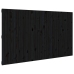 Cabecero de cama pared madera maciza pino negro 204x3x110 cm