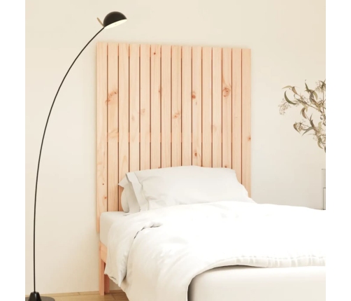 Cabecero de cama de pared madera maciza de pino 95,5x3x110 cm