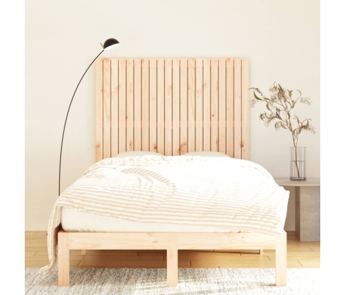 Cabecero de cama de pared madera maciza de pino 127,5x3x110 cm