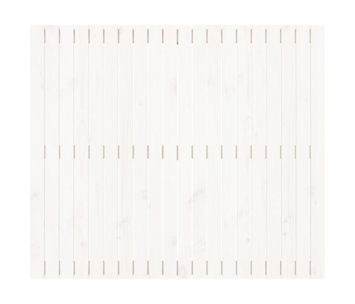 Cabecero de cama pared madera maciza pino blanco 127,5x3x110 cm