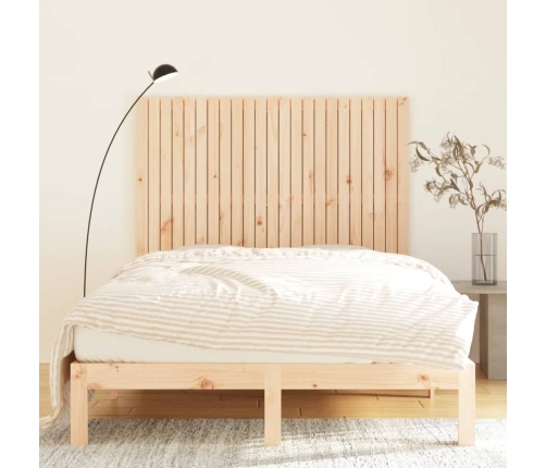 Cabecero de cama de pared madera maciza de pino 146,5x3x110 cm