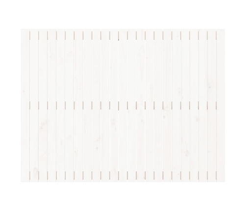 vidaXL Cabecero cama de pared madera maciza pino blanco 146,5x3x110 cm