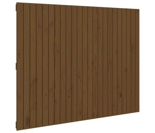 vidaXL Cabecero de cama pared madera maciza marrón miel 146,5x3x110 cm