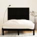 Cabecero de cama pared madera maciza pino negro 146,5x3x110 cm