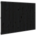 vidaXL Cabecero de cama pared madera maciza pino negro 159,5x3x110 cm