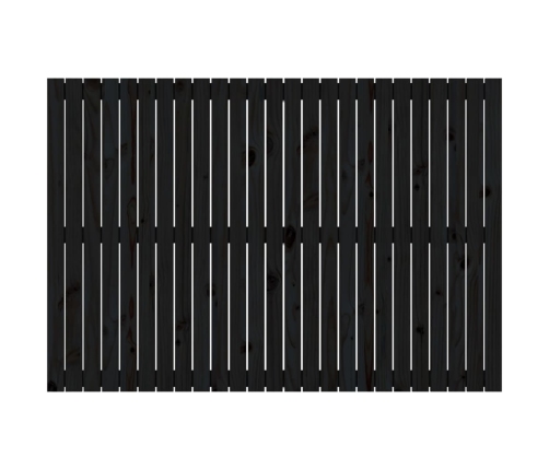 vidaXL Cabecero de cama pared madera maciza pino negro 159,5x3x110 cm