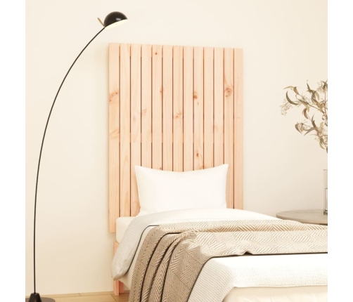 Cabecero de cama de pared madera maciza de pino 82,5x3x110 cm