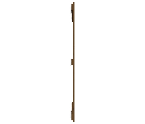 Cabecero cama pared madera maciza pino marrón miel 82,5x3x110cm