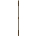 Cabecero cama pared madera maciza pino marrón miel 82,5x3x110cm