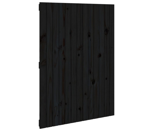 Cabecero de cama pared madera maciza pino negro 82,5x3x110 cm