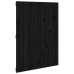 Cabecero de cama pared madera maciza pino negro 82,5x3x110 cm