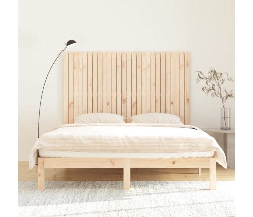 Cabecero de cama de pared madera maciza de pino 166x3x110 cm