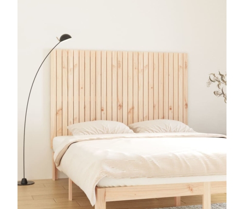 Cabecero de cama de pared madera maciza de pino 166x3x110 cm