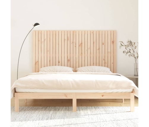 Cabecero de cama de pared madera maciza de pino 185x3x110 cm