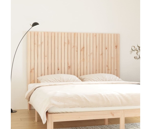 Cabecero de cama de pared madera maciza de pino 185x3x110 cm