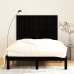 Cabecero de cama pared madera maciza pino negro 140x3x110 cm