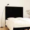 Cabecero de cama pared madera maciza pino negro 140x3x110 cm