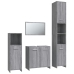 Set de muebles de baño 4 pzas madera contrachapada gris sonoma