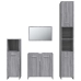 Set de muebles de baño 4 pzas madera contrachapada gris sonoma