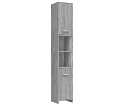 Set de muebles de baño 4 pzas madera contrachapada gris sonoma