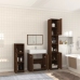 Set de muebles baño 4 pzas madera contrachapada roble marrón